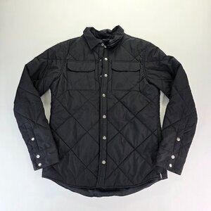 Tony Hawk Men's Black Diamond Quilted Shacket Shirt Jacket Size Small